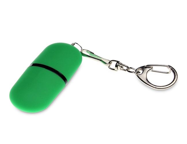 USB 2.0- флешка «Goutte Soft-touch» на 32 Гб каплевидной формы, зеленый