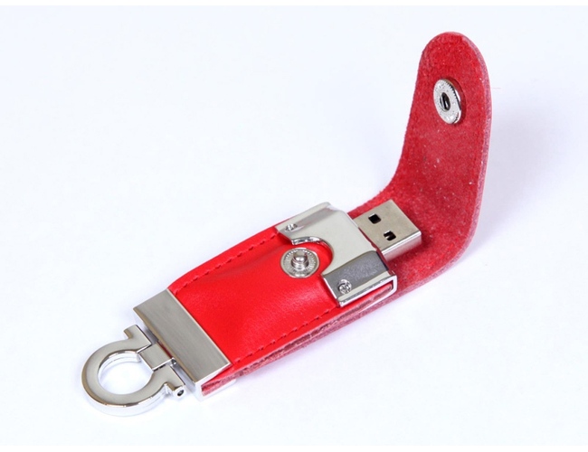 USB 2.0- флешка на 16 Гб в виде брелока, красный