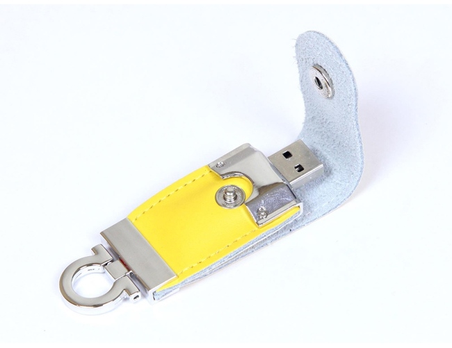 USB 2.0- флешка на 16 Гб в виде брелока, желтый