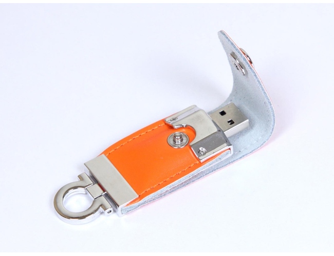 USB 2.0- флешка на 16 Гб в виде брелока, оранжевый
