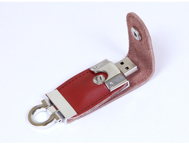 USB 2.0- флешка на 16 Гб в виде брелока, коричневый