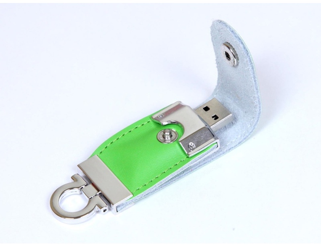 USB 2.0- флешка на 32 Гб в виде брелока, зеленый