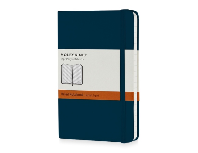 Записная книжка А6 (Pocket) Classic (в линейку), голубой сапфир