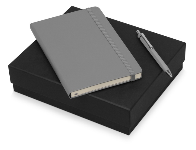 Подарочный набор Moleskine Hemingway с блокнотом А5 и ручкой, серый