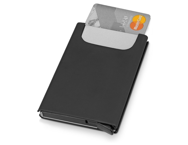 Держатель для карт «Verlass» c RFID-защитой, черный/серебристый