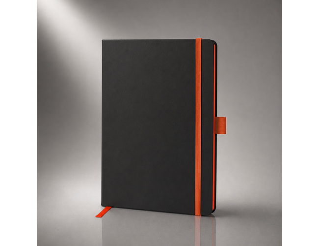 Блокнот A5 «ColorNote Black», черный/оранжевый