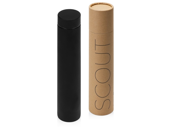 Вакуумный термос «Scout», soft-touch, 235 мл, тубус, черный