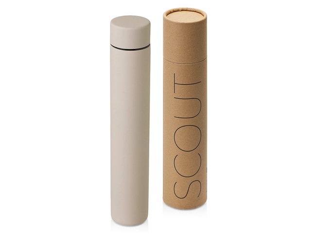 Термос «Scout» soft-touch, бежевый