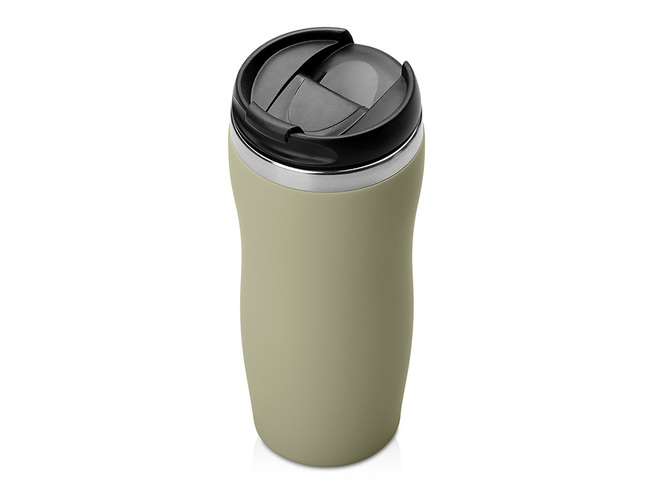 Термокружка «Mony Steel» soft-touch, оливковый