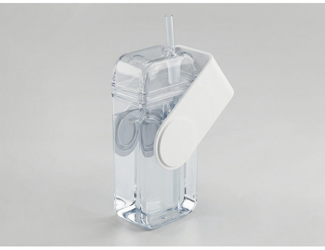 Бутылка для воды «JUICY DRINK BOX», 290 мл, прозрачный, белый
