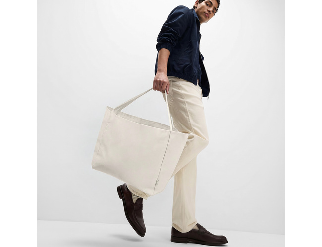 Шоппер-оверсайз «Grossbag» из переработанного хлопка, 340 г/м2, натуральный