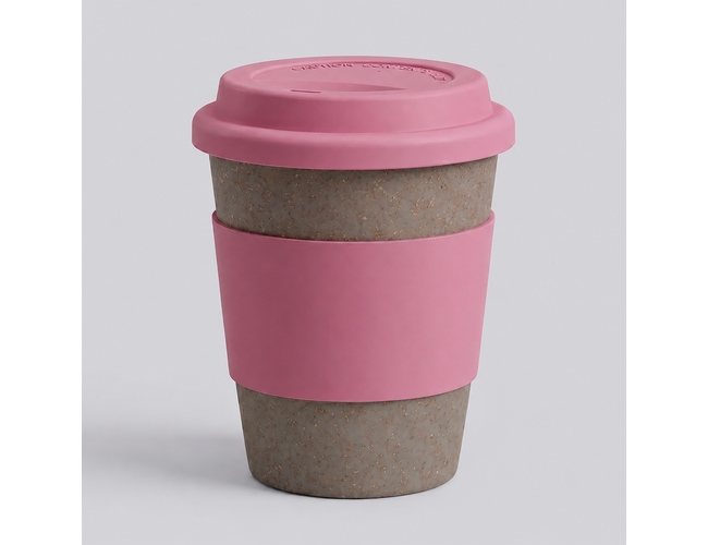 Стакан из бамбукового волокна «Café», серо-коричневый/пыльно-розовый