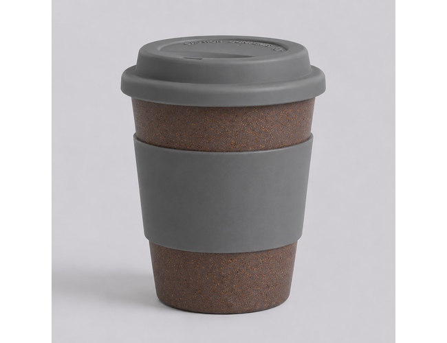 Стакан из бамбукового волокна «Café», серо-коричневый/серый