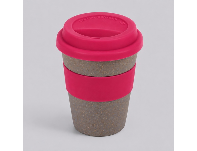 Стакан из бамбукового волокна «Café», серо-коричневый/розовый