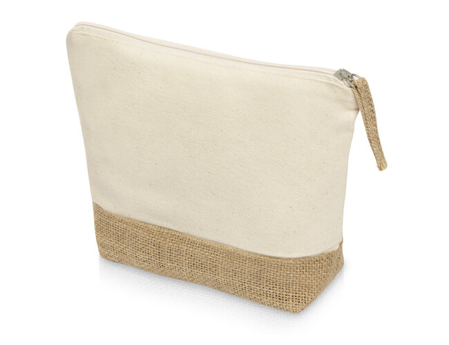Косметичка «Jute» из хлопка и джута, молочный