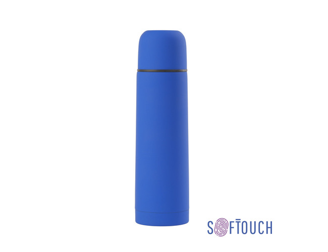 Термос "Крит" 500 мл, покрытие soft touch, синий