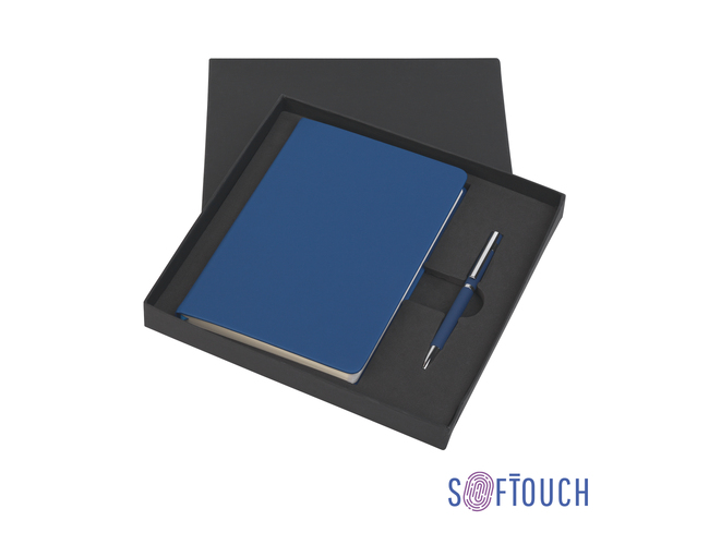 Набор подарочный "Неаполь", покрытие soft touch, синий