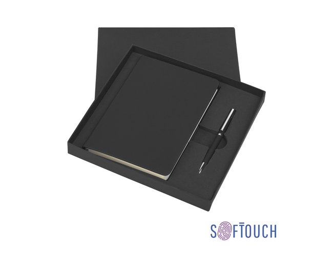Набор подарочный "Неаполь", покрытие soft touch, черный