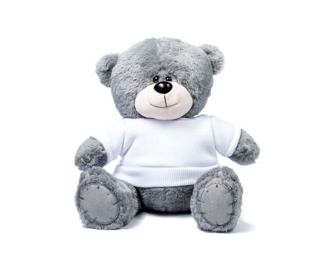 Мишка серый "Ted" в свитшоте (белый)
