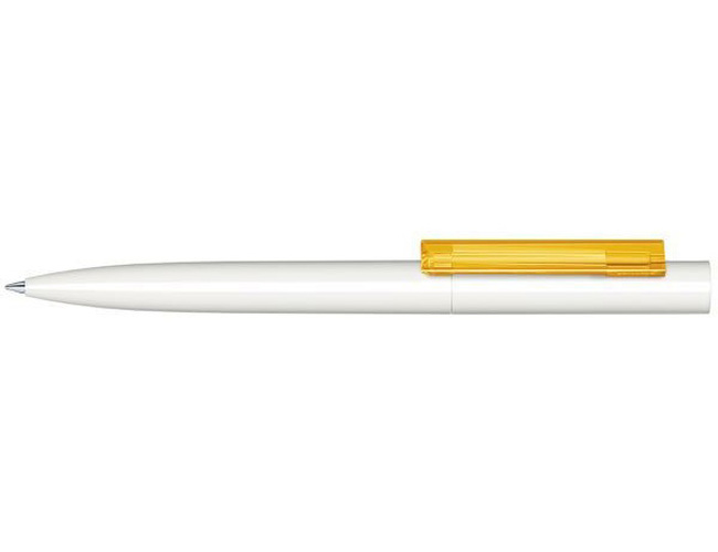 Шариковая ручка Senator с поворотным механизмом "Headliner Polished  Basic" (Белый; Жёлтый)