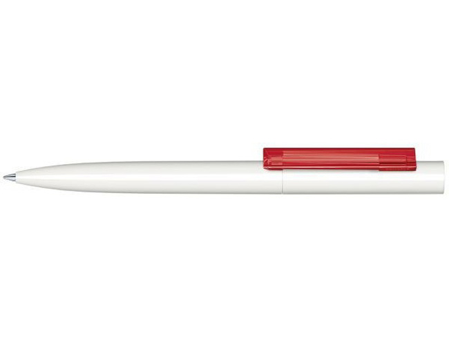 Шариковая ручка Senator с поворотным механизмом "Headliner Polished  Basic" (Белый; Красный)