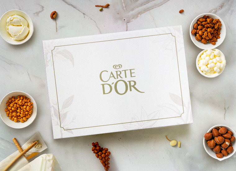 Коробка презентационная для образцов мороженого Carte D'Or