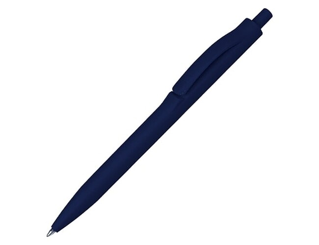 Ручка шариковая IGLA SOFT, пластиковая, софт-тач, темно-синяя