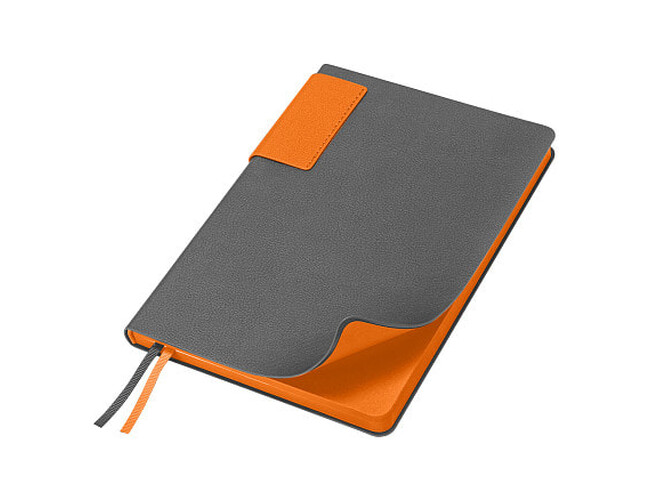 Ежедневник Flexy Star Sivilia Grey Edition Color А5, серо-оранжевый, недатированный в гибкой обложке
