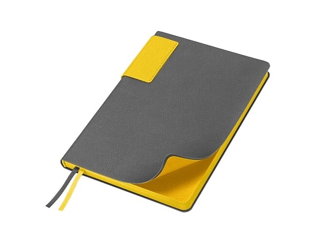 Ежедневник Flexy Star Sivilia Grey Edition Color А5 серо-желтый, недатированный в гибкой обложке