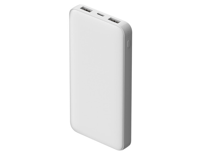 Внешний аккумулятор Polus, 10000 Mah, софт-тач покрытие, белый