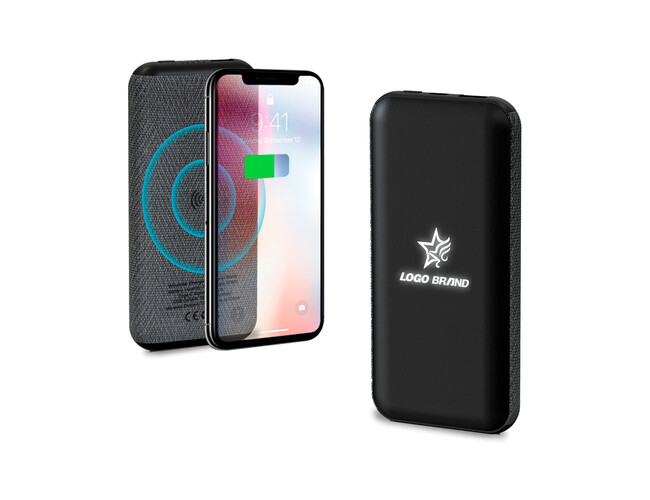 Внешний аккумулятор Stormoway, 10000 mAh с беспроводной зарядкой, черный