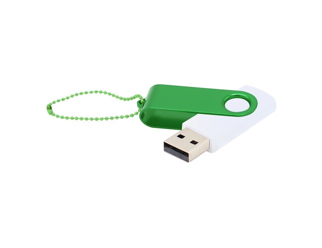 Флешка Designer To Go 2.0 USB 16Gb, белый/зеленый