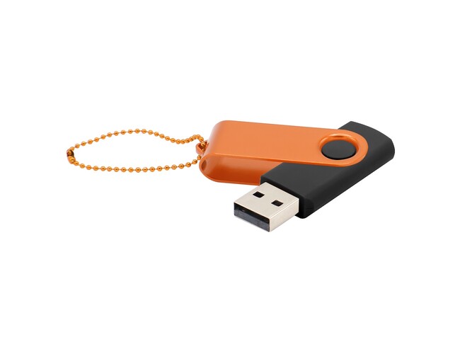 Флешка Designer To Go 2.0 USB 16Gb, черный/оранжевый