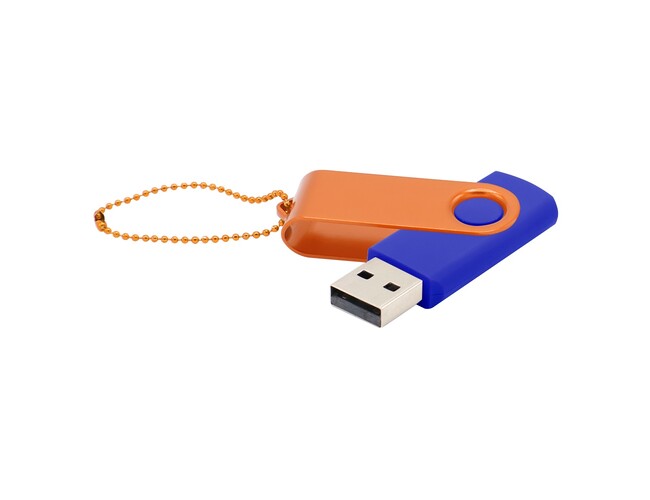 Флешка Designer To Go 2.0 USB 16Gb, синий/оранжевый