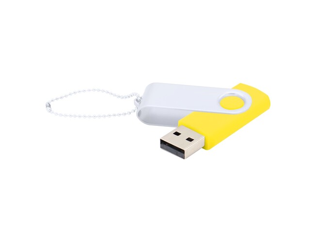 Флешка Designer To Go 2.0 USB 16Gb, желтый/белый
