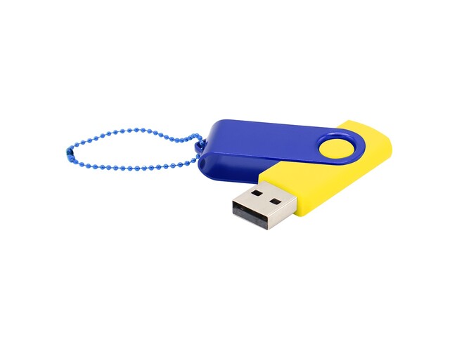 Флешка Designer To Go 2.0 USB 16Gb, желтый/синий