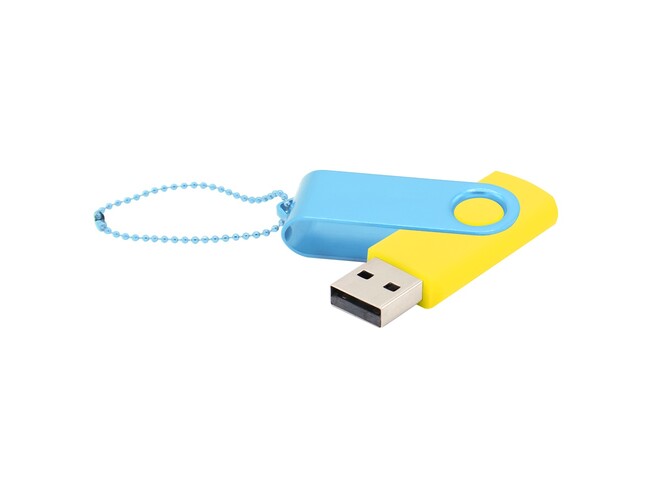 Флешка Designer To Go 2.0 USB 16Gb, желтый/голубой
