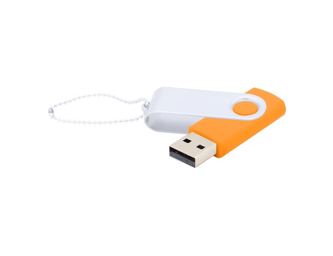 Флешка Designer To Go 2.0 USB 16Gb, оранжевый/белый