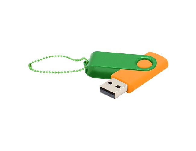 Флешка Designer To Go 2.0 USB 16Gb, оранжевый/зеленый
