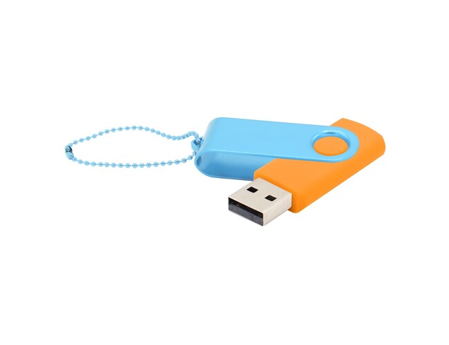 Флешка Designer To Go 2.0 USB 16Gb, оранжевый/голубой
