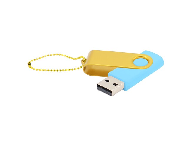 Флешка Designer To Go 2.0 USB 16Gb, голубой/желтый