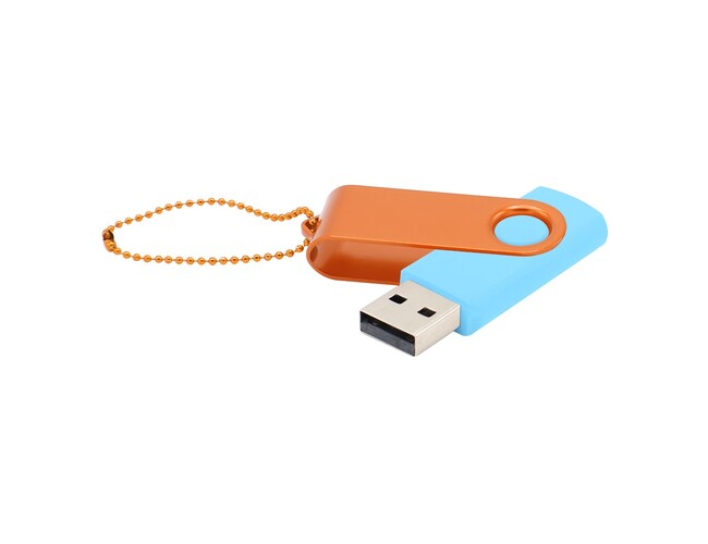 Флешка Designer To Go 2.0 USB 16Gb, голубой/оранжевый