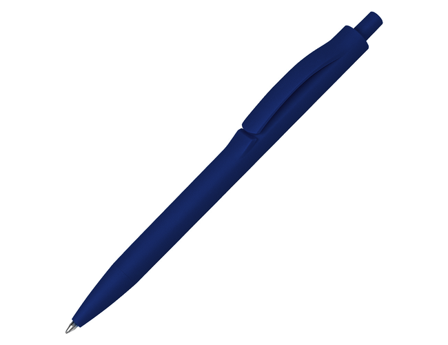 Ручка шариковая IGLA SOFT, пластиковая, софт-тач, темно-синяя