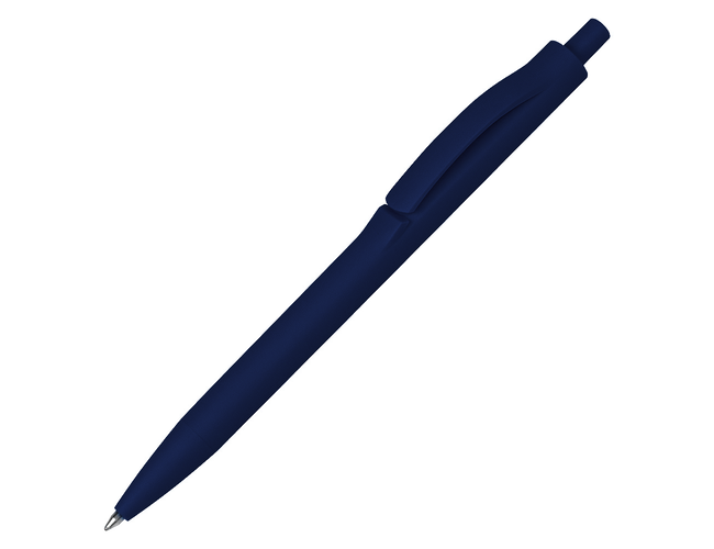 Ручка шариковая IGLA SOFT, пластиковая, софт-тач, темно-синяя