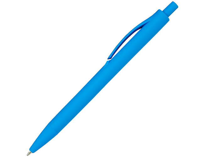 Ручка шариковая IGLA SOFT, пластиковая, софт-тач, голубой