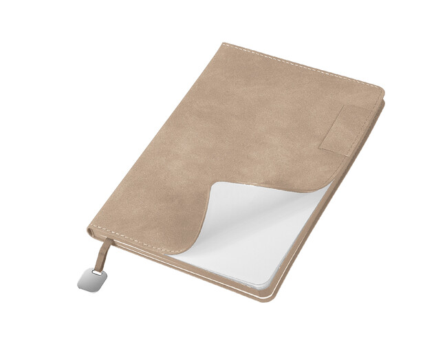 Ежедневник Flexy Tenero Suede A5, бежевый, недатированный, в гибкой обложке с петлей для ручки