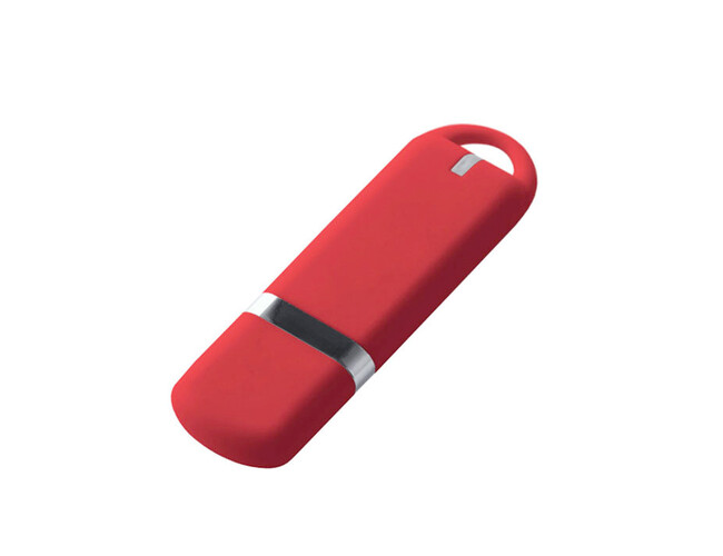 Флеш накопитель USB 2.0 Memo 16GB, пластик Софт Тач, красный/красный