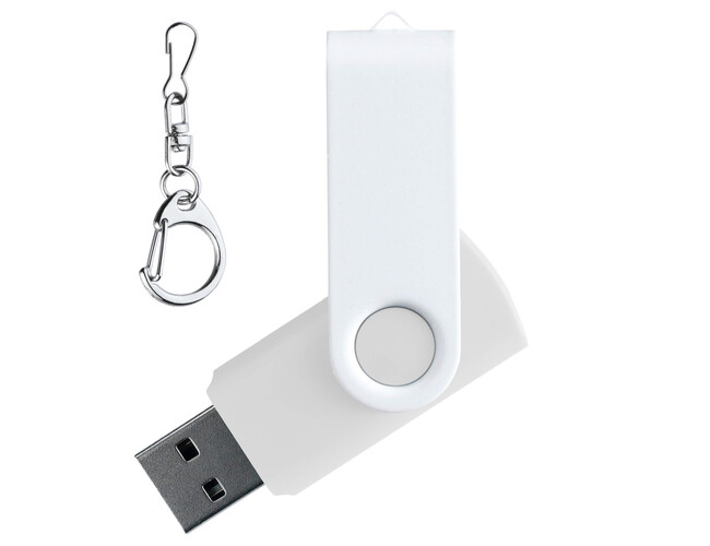 Флеш накопитель Twister 16GB, пластик Софт Тач/металл, белый/белый