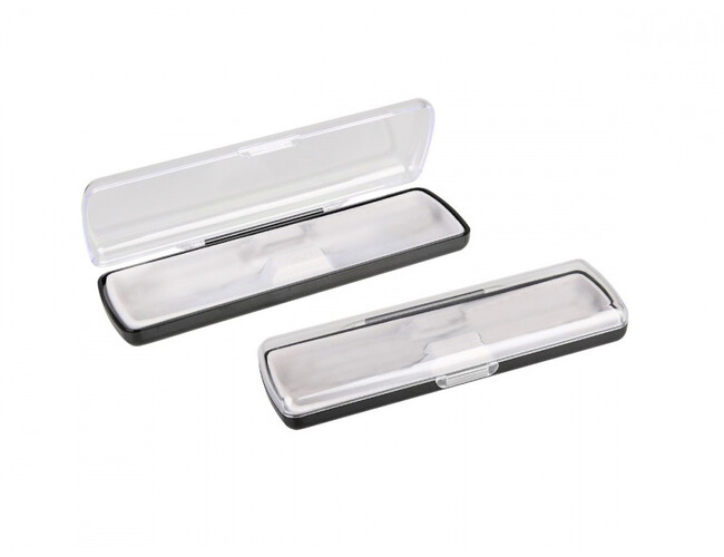 Футляр для ручки Pencase Uno, пластик, прозрачный/черный