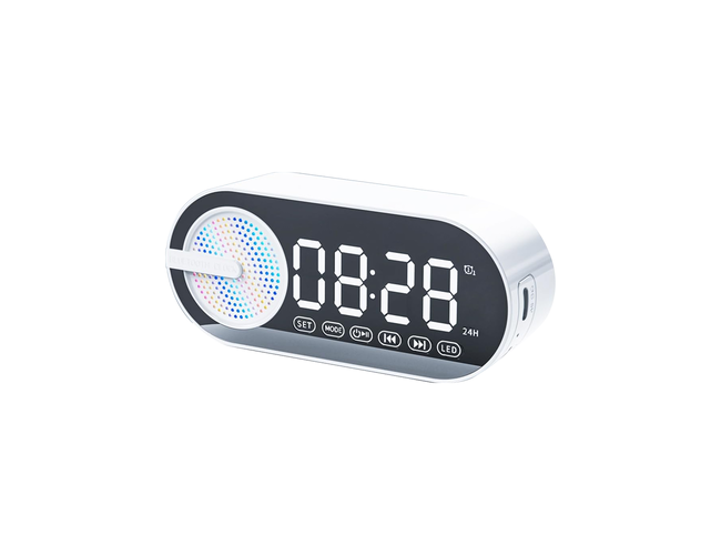Колонка беспроводная  MyTone Sound Clock c часами,  белая